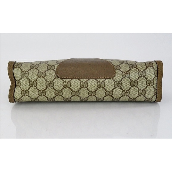 Gucci Beige and Brown Monogram Clutch - Picture 5 of 14